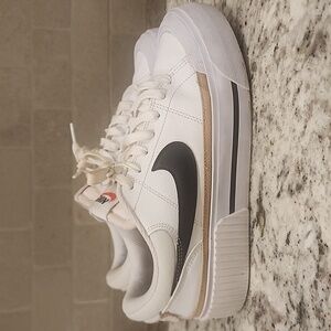 Nike Court Legacy Lift White and Black Low-Top Sneakers